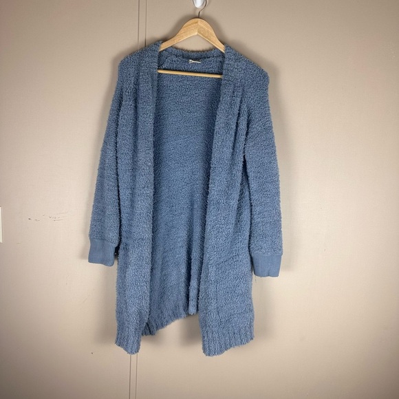 Serra Light Blue Fuzzy Cardigan Size S/M - Picture 2 of 8